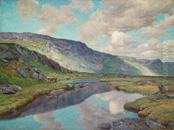 Budeie Ved Vanningssted 1914 - view 1