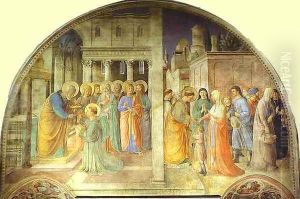 Ordination of St. Stephen by St. Peter by Angelico Fra