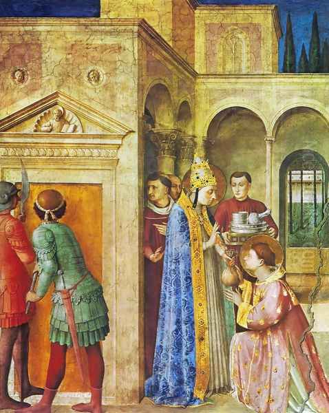 St. Lawrence receives from Sixtus II treasures of the church - view 1