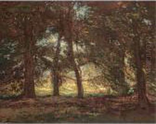 A Cowherd In A Wooded Landscape - view 1
