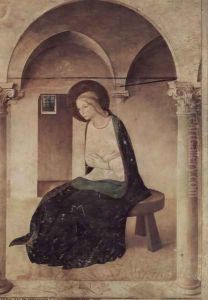 Proclamation, detail, Virgin of the Annunciation by Angelico Fra