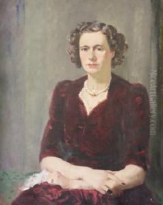 Portrait Of Mrs. Mary Wilson (ne Babington) by James Sinton Sleator