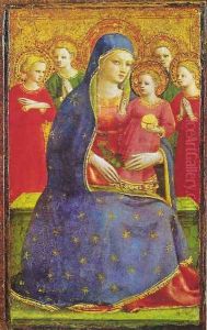 Virgin with the child and four angels