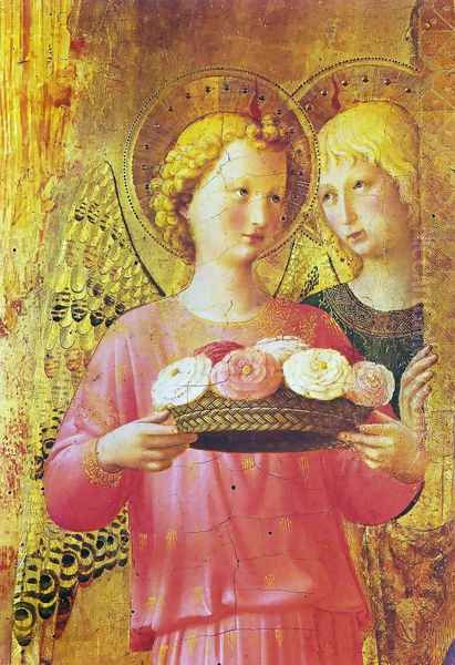 Triptych of Perugia. Virgin with child, angels and saints - view 1