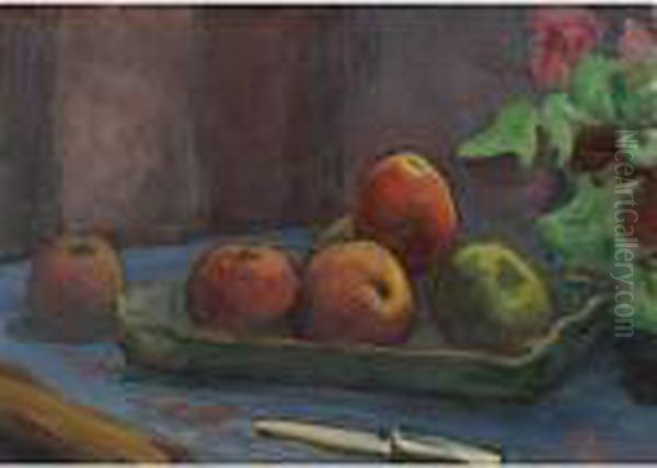 Pommes Au Couteau Et Pot De Begonias - view 1