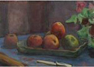 Pommes Au Couteau Et Pot De Begonias Pommes Au Couteau Et Pot De Begonias
