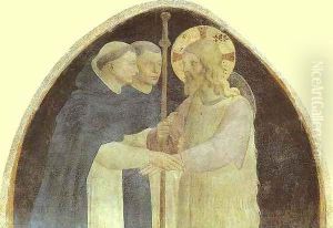 Christ as Pilgrim Received by Two Dominicans by Angelico Fra
