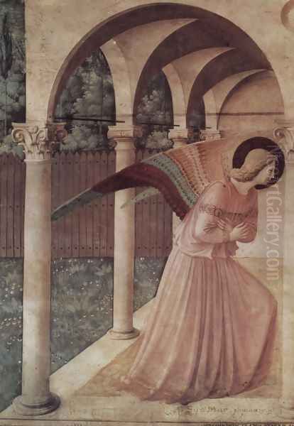 Proclamation, detail Annunciation angel - view 1