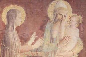 The presentation in the temple, detail by Angelico Fra