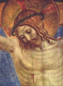 The Crucified and San Domenico, detail