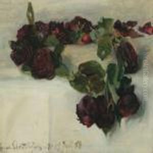Roses On A Table by Agnes Slott-Mrller
