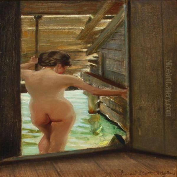Nude Woman Bathing - view 1