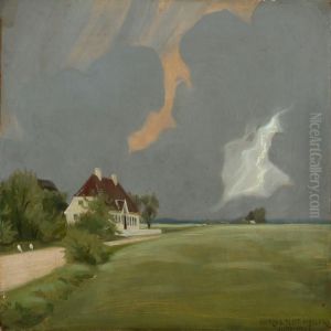 Landscape With Lightning by Harald Slott-Moller