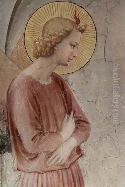 Preaching with St. Dominic; detail Annunciation angel - view 1