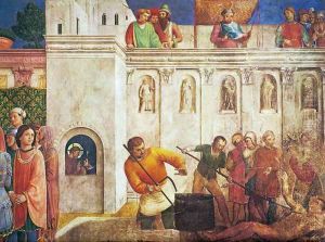 The Martyrdom of St. Lawrence (detail) by Angelico Fra