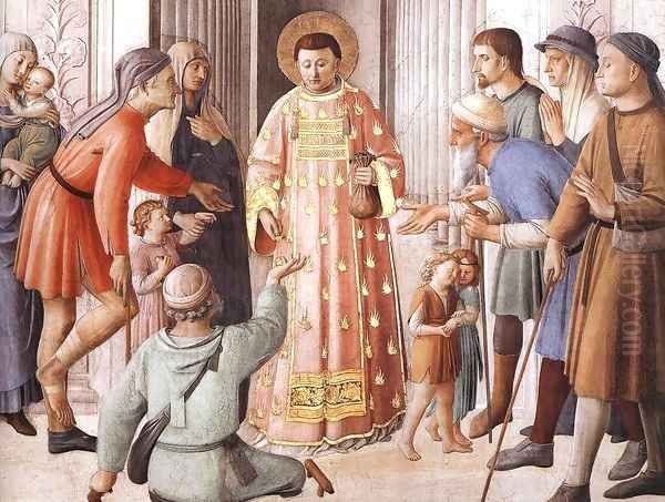 St Lawrence Distributing Alms (detail) - view 1