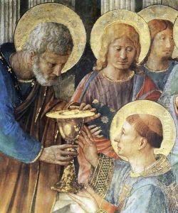 St Peter Consacrates Stephen as Deacon (detail)