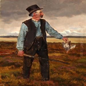 A Man With His Hunting Prey On The Moor