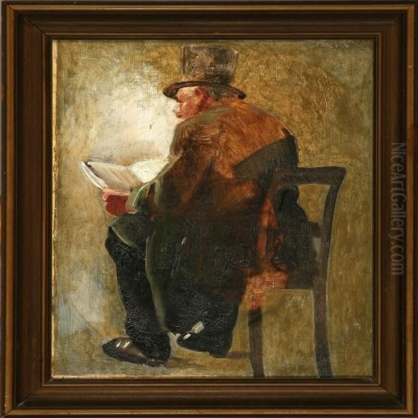 A Man Reading A Book - view 1