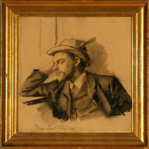 Portrait Of The Danishpainter Johannes Wilhjelm