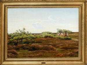 A Moor Scenery From Jutland Province, Denmark by Hans Ludvig Smidth
