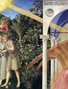 The Annunciation (detail) by Angelico Fra