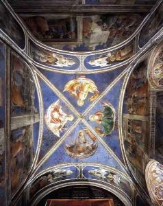 View of the chapel vaulting by Angelico Fra