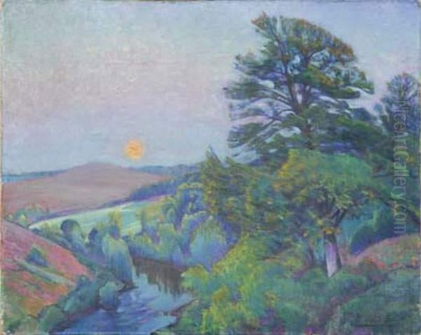 Lever De Lune Sur La Creuse - view 1