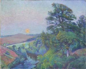 Lever De Lune Sur La Creuse Lever De Lune Sur La Creuse