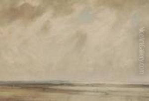 Coastal View With Approaching Storm Clouds