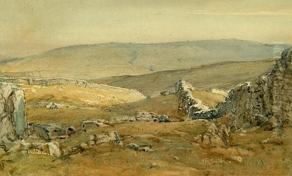 A Dales Landscape With Dry-stone Walls - view 1