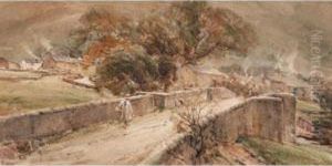 Bridge At Buckden, Wharfedale In Yorkshire by Arthur Reginald Smith
