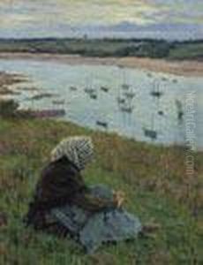 Resting By The River by Elmer Boyd Smith