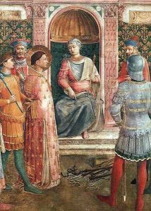 St Lawrence on Trial (detail)