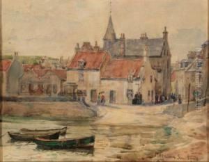 Estuary Outside A Town by Francis Hopkinson Smith