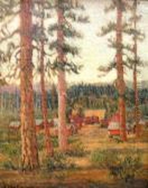 A Redwood Camp - view 1