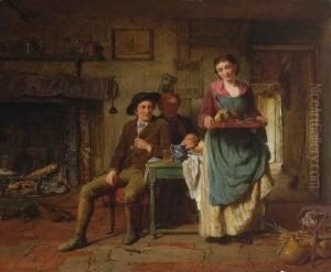 Brotzeit In Der
 Bauernstube. by George Smith