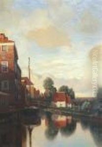 American, - Houses Along Acanal by Henry Pember Smith