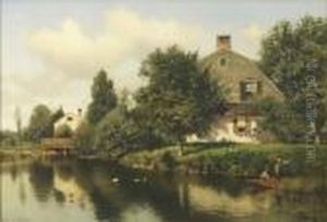 River Landscape Withhouses by Henry Pember Smith