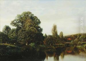 ''the Last Gleam'', East Lyme, Connecticut by Henry Pember Smith