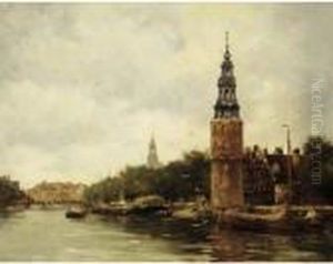 Montelbaanstoren Gezien Vanuit Het Noorden by Hobbe Smith