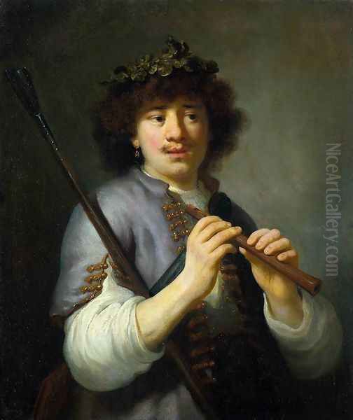 Rembrandt as Shepherd with Staff and Flute c. 1636 - view 1