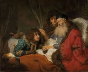Isaac Blessing Jacob 1639 by Govert Teunisz. Flinck