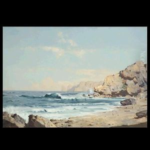 Smith.californian . Dramatic
Northern California Coastline.oil On Canvas. 28 X 39 1/2 Inches. Signed
Lower Left: Jackwilkinson Smith by Jack Wilkinson Smith