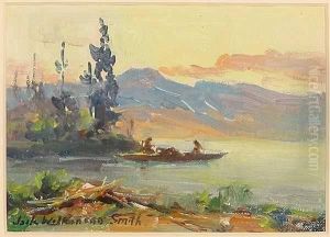 Lake In Mountain Landscape S L/l: Jack Wilkinson Smith O/cb 4 X 5.75 Est:$1000/1500 by Jack Wilkinson Smith