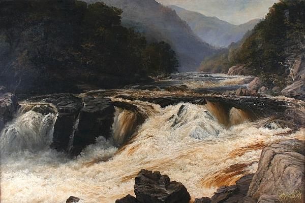 A Highland Stream, In Spate - view 1
