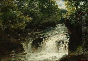 A Waterfall On A River
