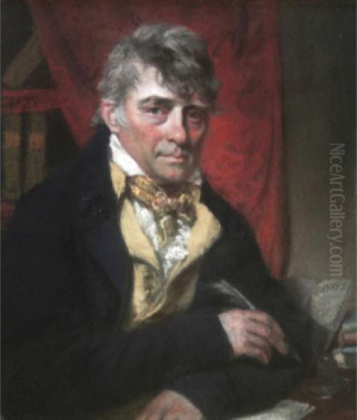 Portrait Of A Gentleman With A Quill Pen; Portrait Of A Lady - view 1