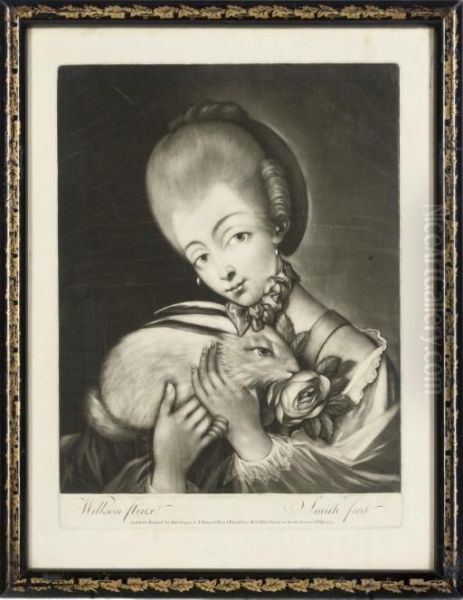 Lady Caressing A Rabbit - view 1