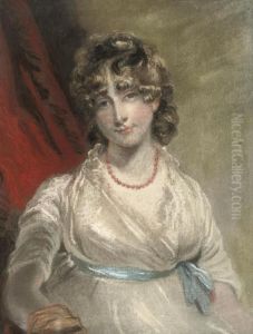 Portrait Of Mrs Arabella Bouverie, Half-length, With A Blue Ribbon